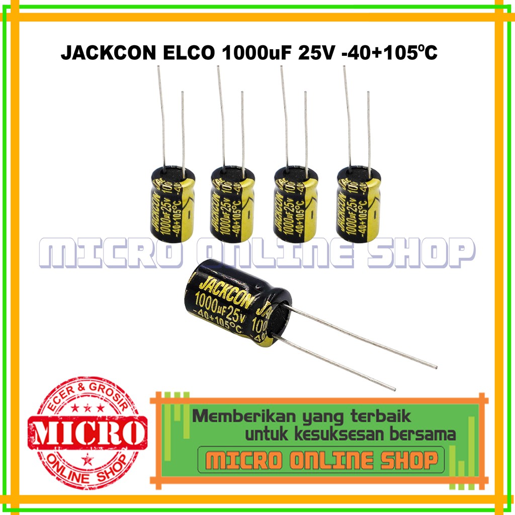 Jual Elco 1000uf 25v Capacitor Electrolytic Kapasitor Elko 1000uf 25 Volt Shopee Indonesia 9203