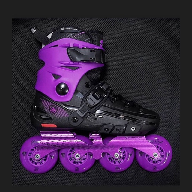 Jual sepatu roda inline skate flying eagle f4 raven black purple