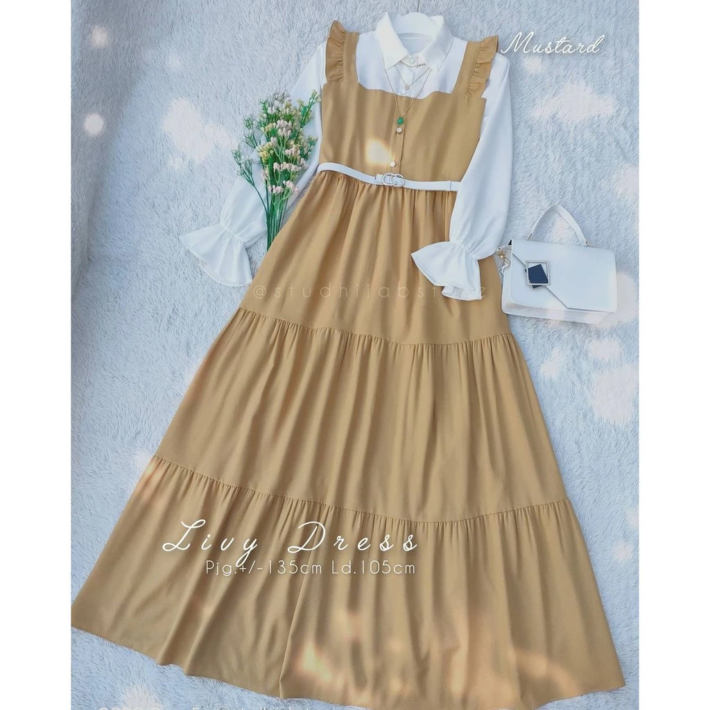 Gamis Livy Dress Korean Style Tampilan Keseluruhan