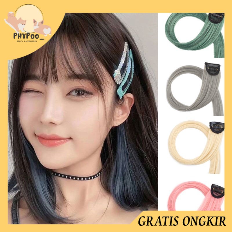 Jual PHY Wig Rambut Palsu Wanita Pemanjang Rambut Palsu Warna Jepit