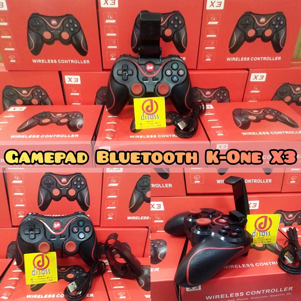 Jual GAMEPAD BLUETOOTH K-ONE X3 WITH HOLDER / JOYSTICK WIRELESS / GAME ...