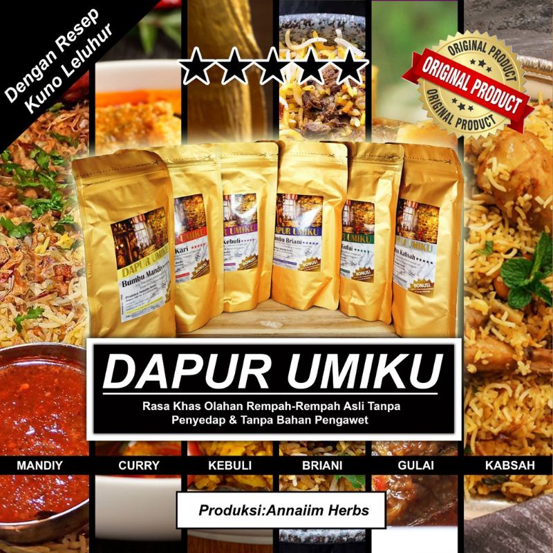 Jual Bumbu Tradisional Rempah Kering Halus Dapur Ala Asli Khas Timur Tengah Arab India Dapur