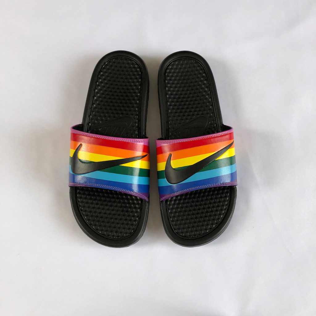 nike benassi rainbow