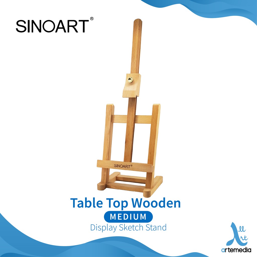 Jual Sinoart Medium Table Top Wooden Display Sketch Stand Drawing Easel ...