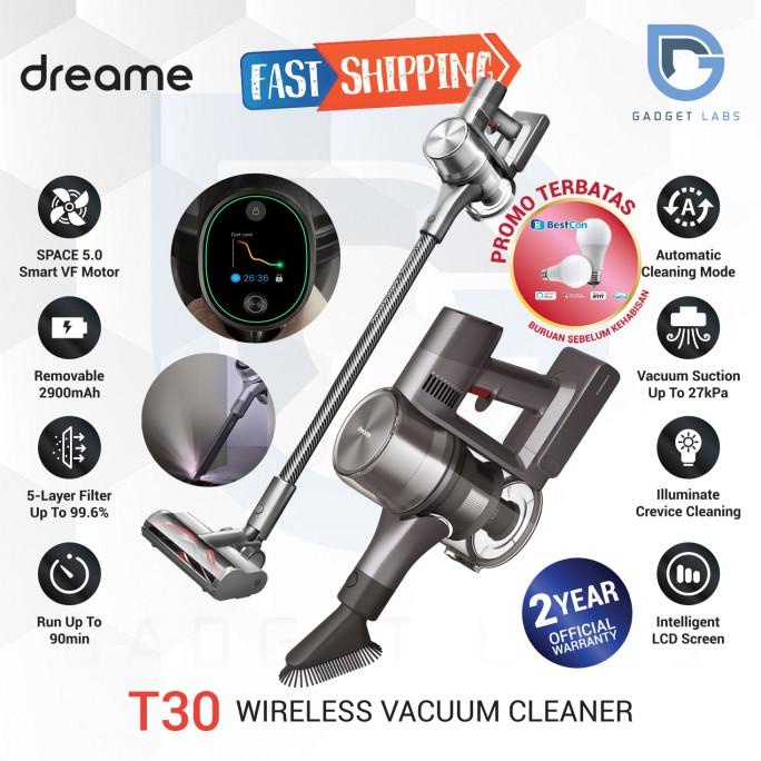 Jual Dreame T30 Handheld Cordless Vacuum Cleaner 27kPa Penyedot Debu