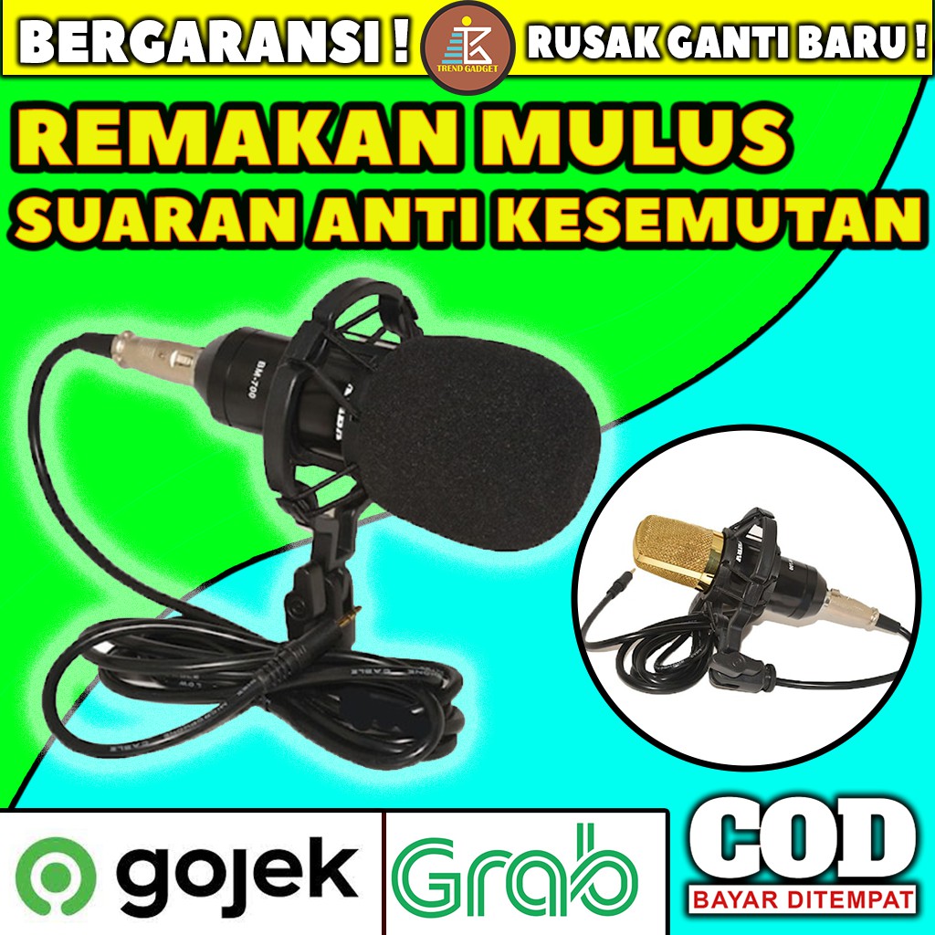 Jual microphone studio stand mic berdiri taffware mic condenser ...