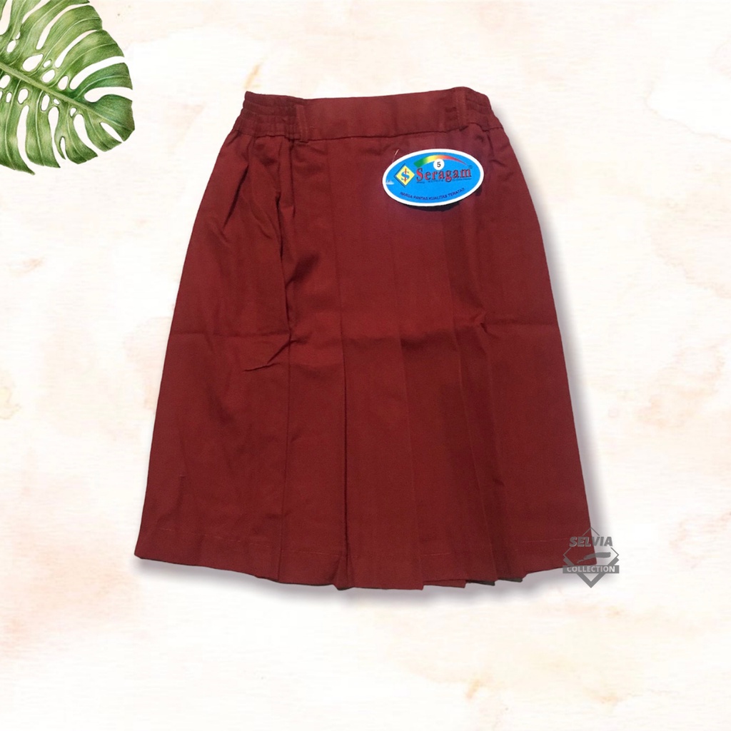 Jual Rok SD Merah Pendek Rempel Merek Seragam | Shopee Indonesia
