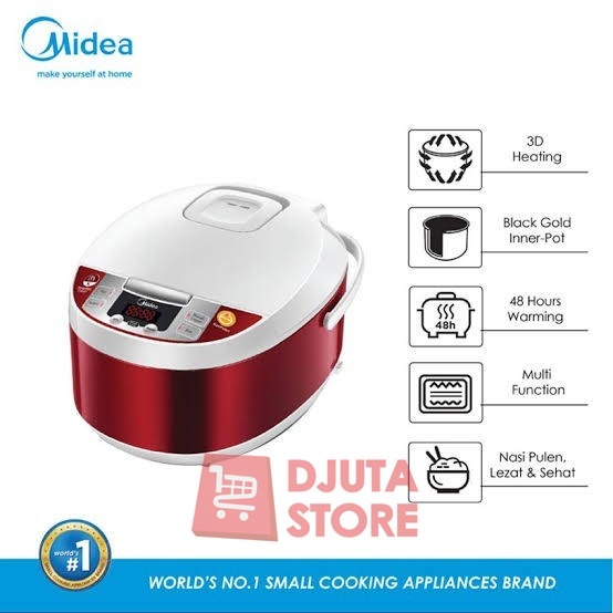 Jual Midea Rice Cooker MRD5001 R 1.8 Liter (Merah) Shopee Indonesia