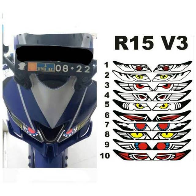 Jual Custom stiker lampu R15 v3 | Shopee Indonesia