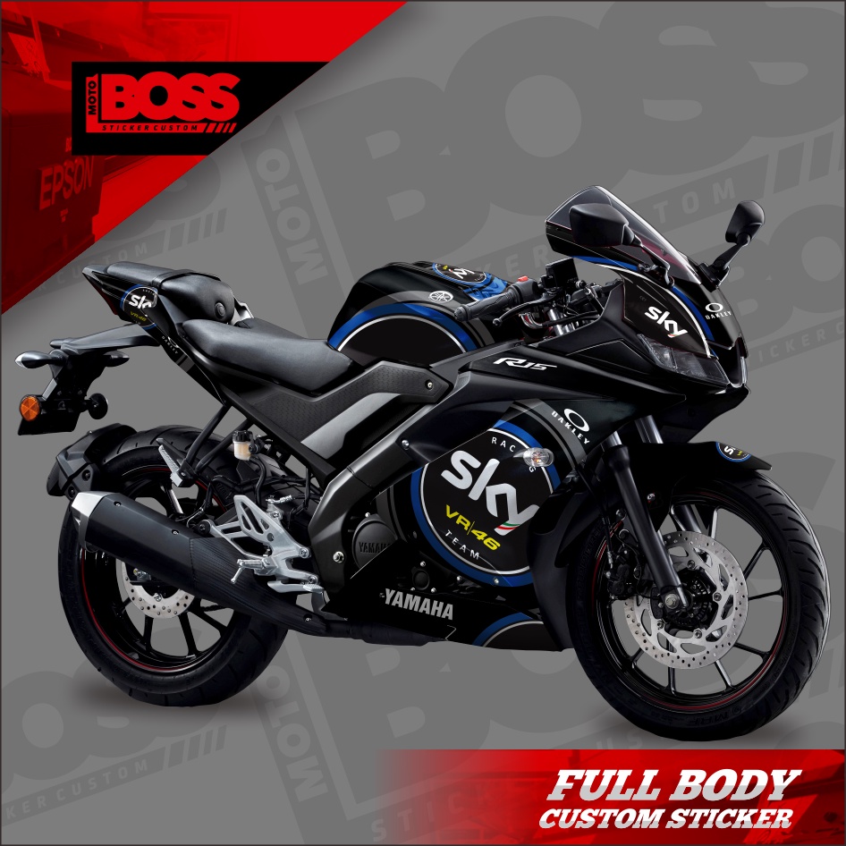 Jual Decal Sticker Yamaha R15 V3 Full Body Striping dekal stiker Full ...