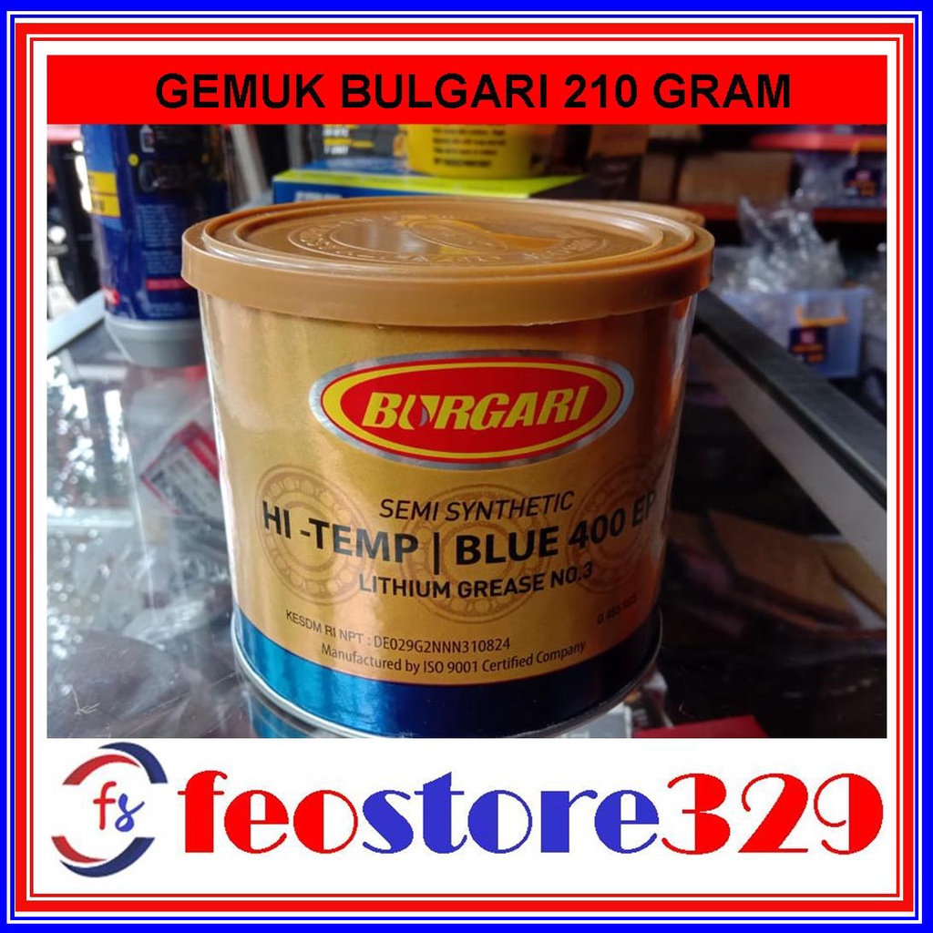 Jual Gemuk Bulgari Semi Synthetic HI-TEMP 400 EP - Burgari Lithium Blue ...