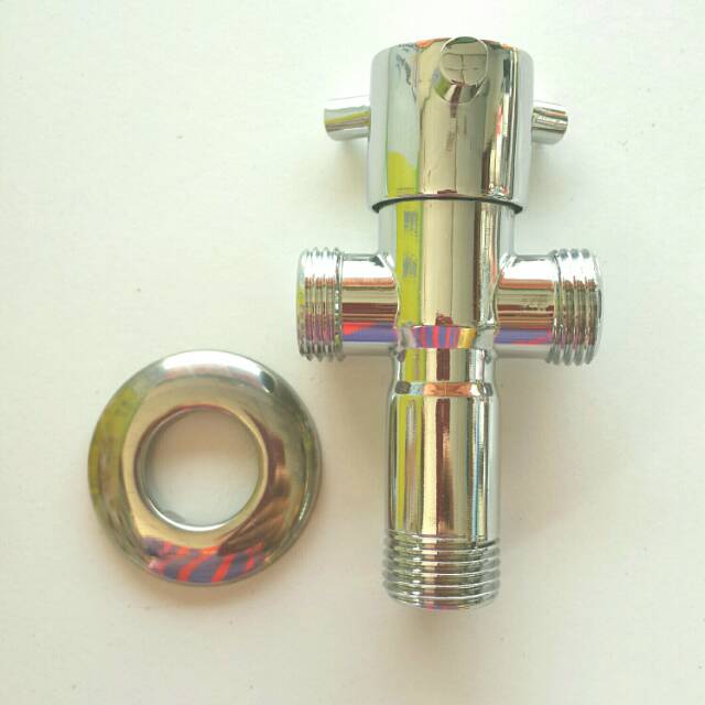 Jual Kran Cabang Tee Stainless Onda 1/2" Keran Kloset Duduk Jet Shower