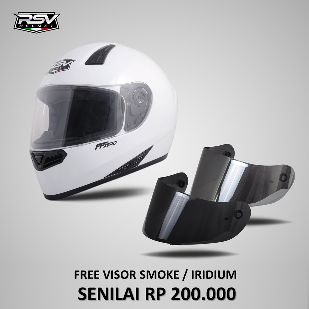 Jual Helm Full Face RSV FFZero Solid Putih White | Shopee Indonesia