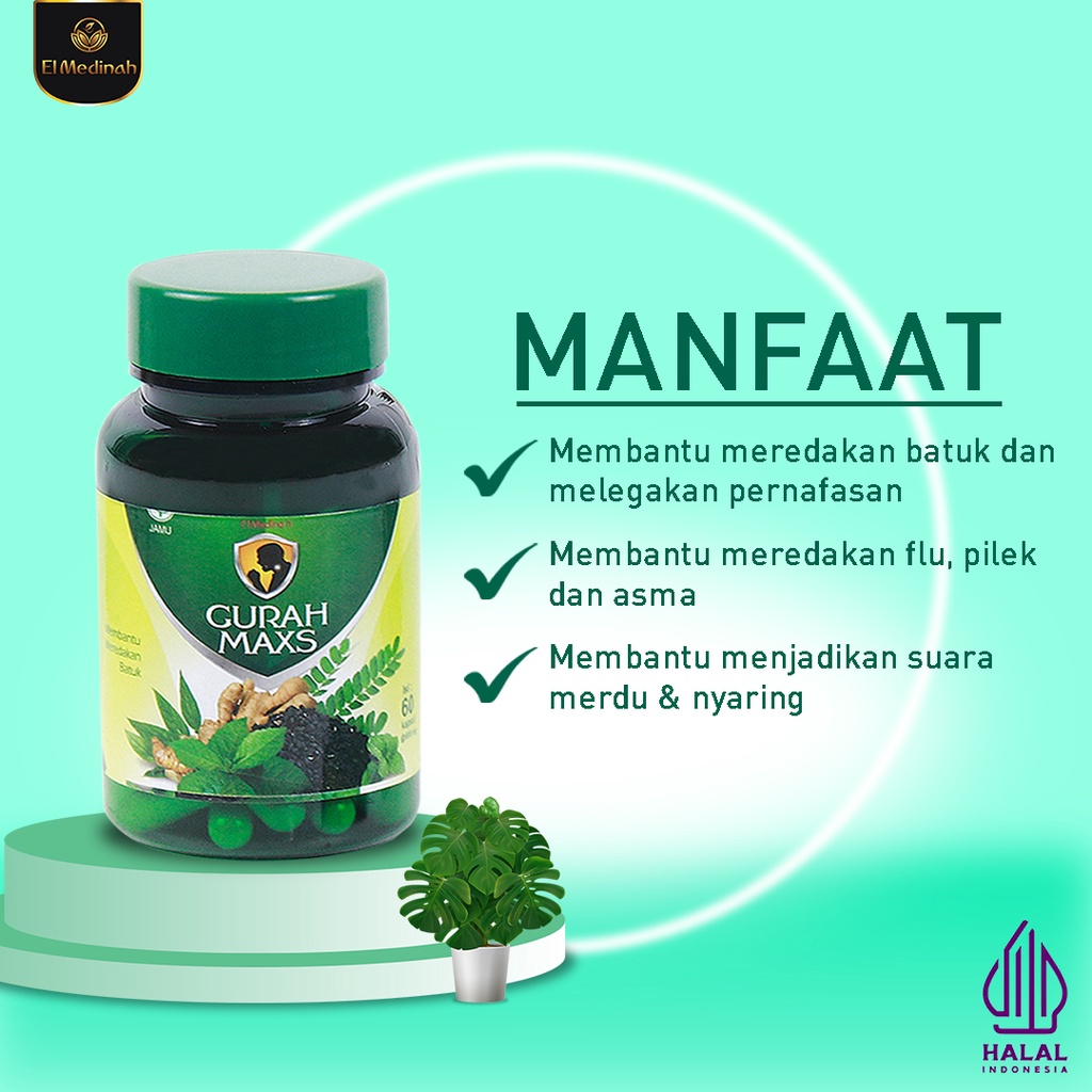 Jual Kapsul Gurah MAXS El Medinah | Herbal Merdakan Batuk isi 60 kapsul ...