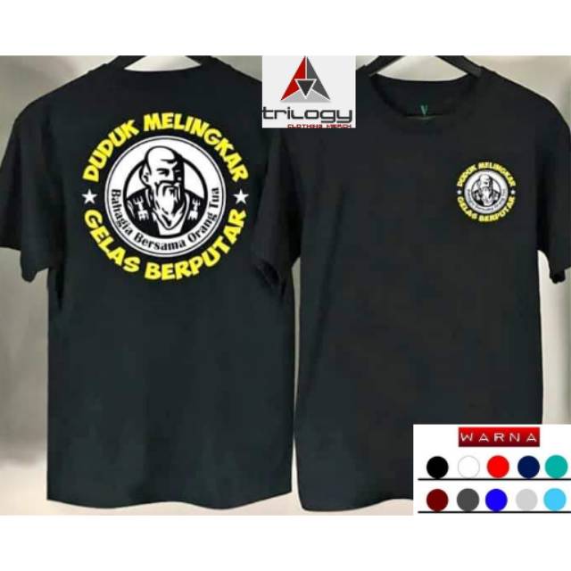 Jual Kaos Cap Orang Tua Duduk Melingkar Gelas Berputar Bahagia Bersama