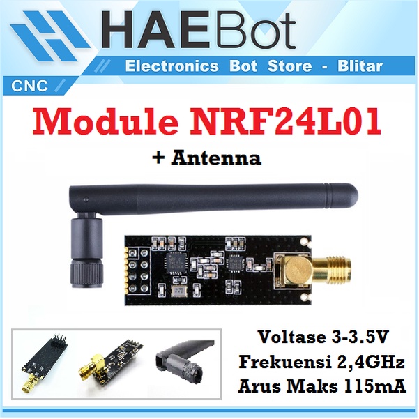Jual [HAEBOT] Modul NRF24L01 Module Antenna SMA PA LNA Komunikasi ...