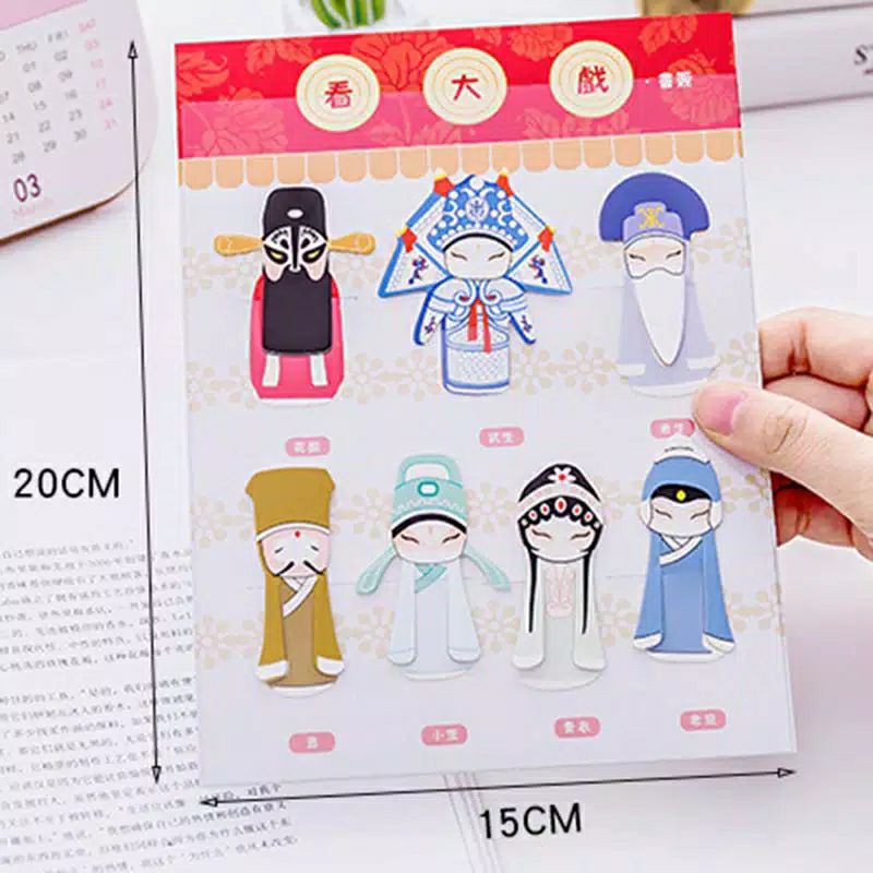 Jual Pembatas Buku Bookmark Set Chinese Style Peking Opera Lucu Unik ...