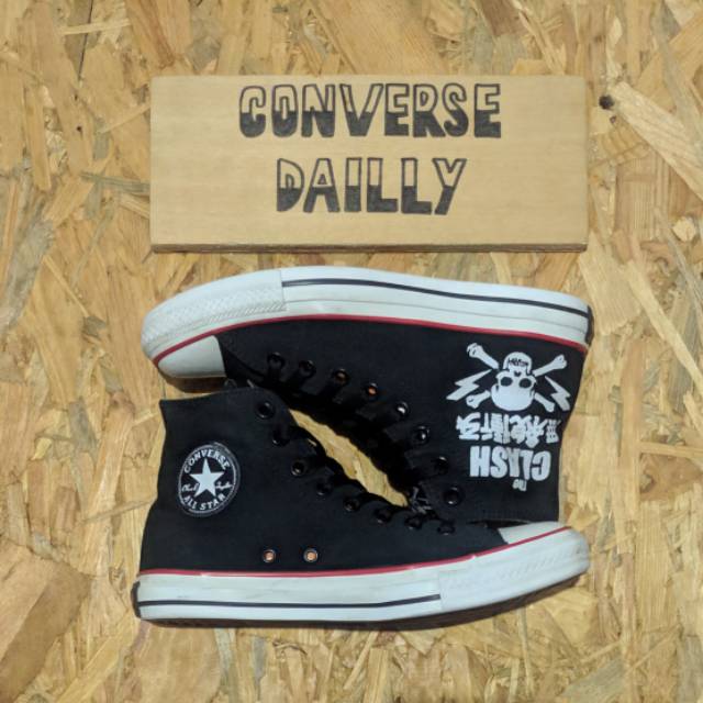 Converse X The Clash Revolution Rock Black Music Band Series Rare Item