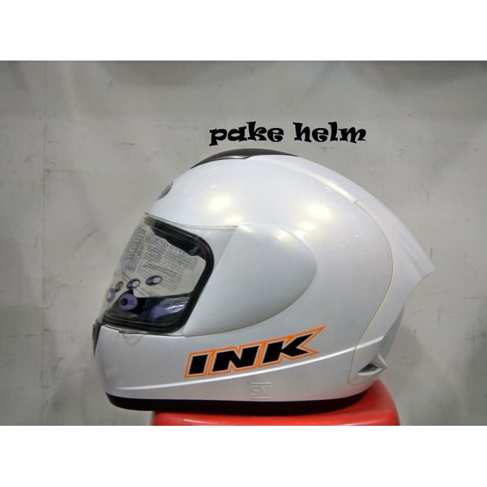 Jual HELM INK CL MAX SOLID WHITE FULL FACE | Shopee Indonesia