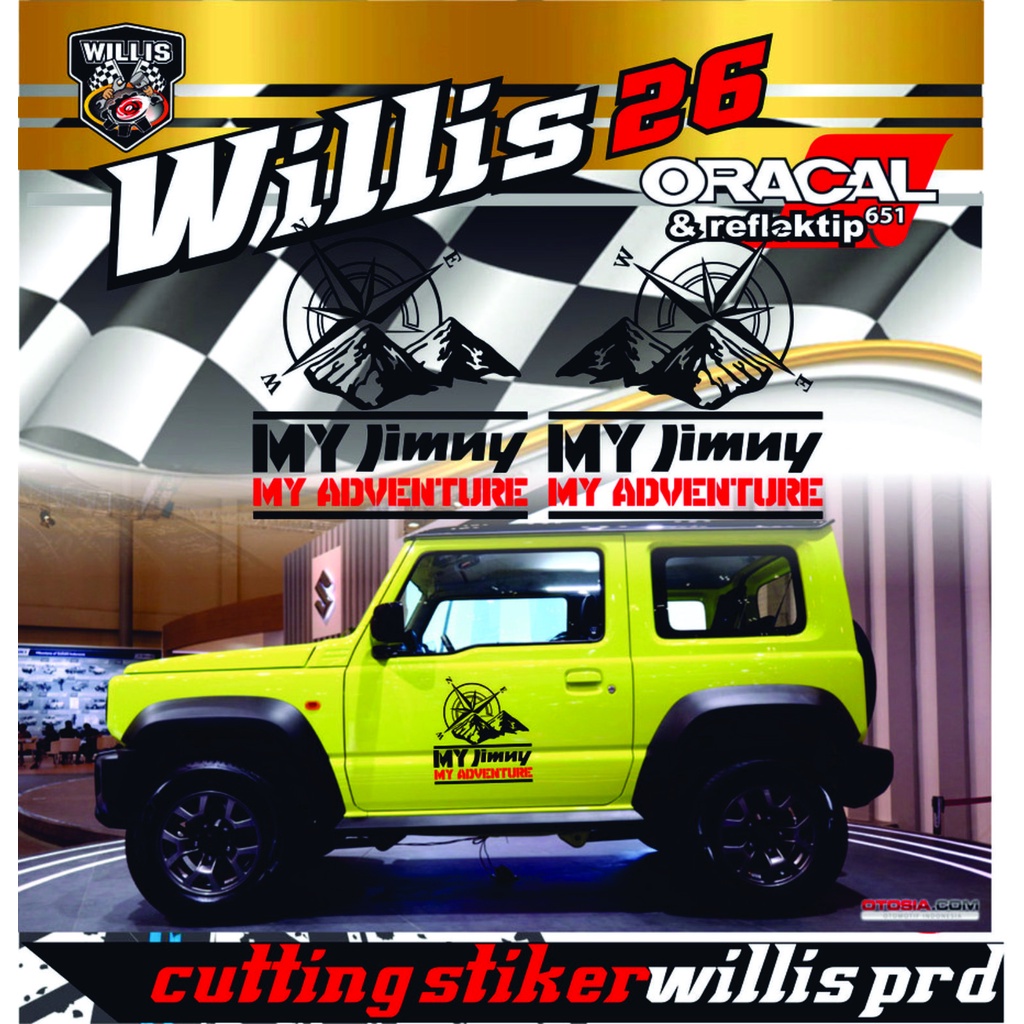 Jual stiker jimny sticker mobil suzuki jimny My jimny My Adventure ...