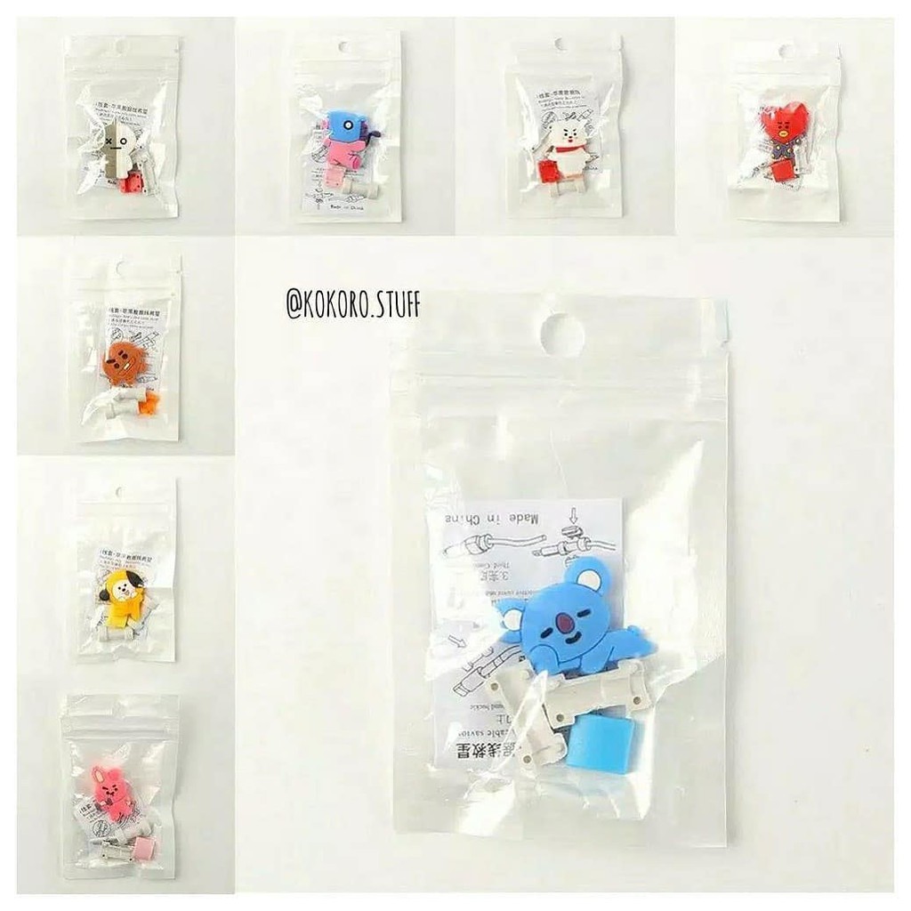 Jual BTS BT21 Cable Protector Kabel Protector BTS Alat Tulis