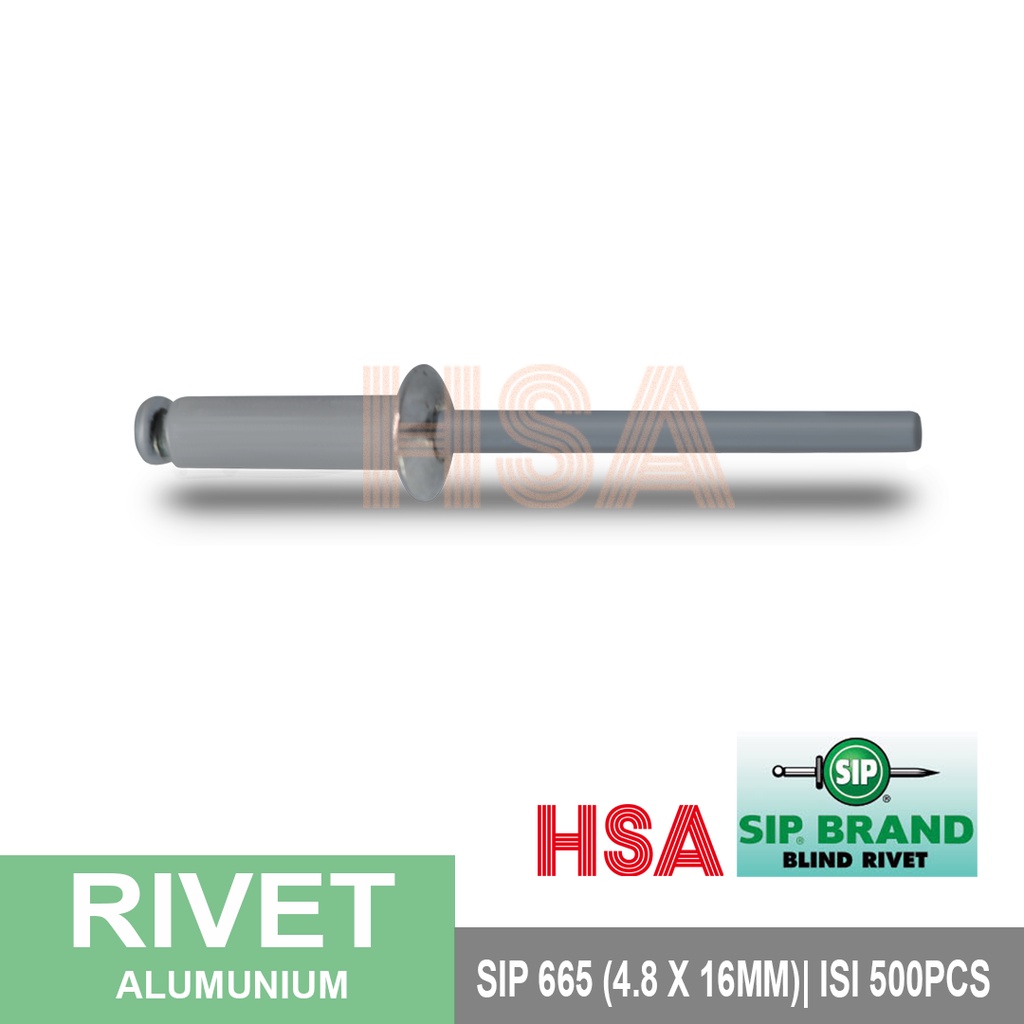 Jual RIVET ALUMUNIUM / BLIND RIVET SIP 665| ISI 500/KTK | Shopee Indonesia