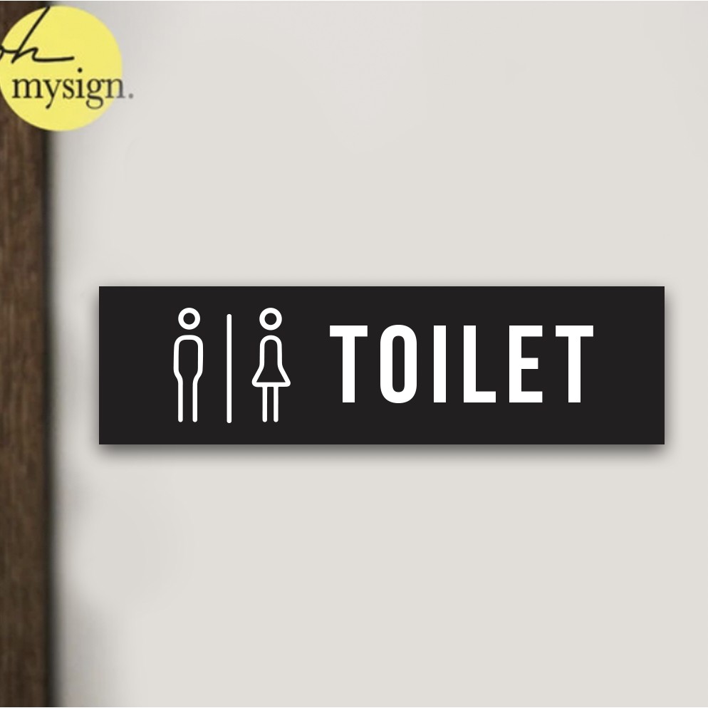 Jual Sign Akrilik Toilet Acrylic Signage WC Label Pintu Toilet Shopee Indonesia