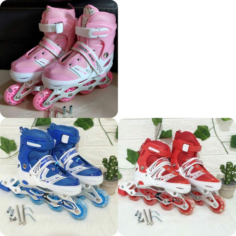 Jual Sepatu Roda anak power inline skate ukuran S, M, L Mainan Anak ...