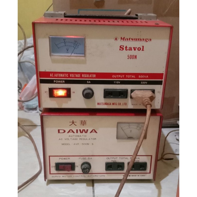 Jual Stabilizer/Stavolt Dua merek Matsunaga Daiwa 500N barang original ...