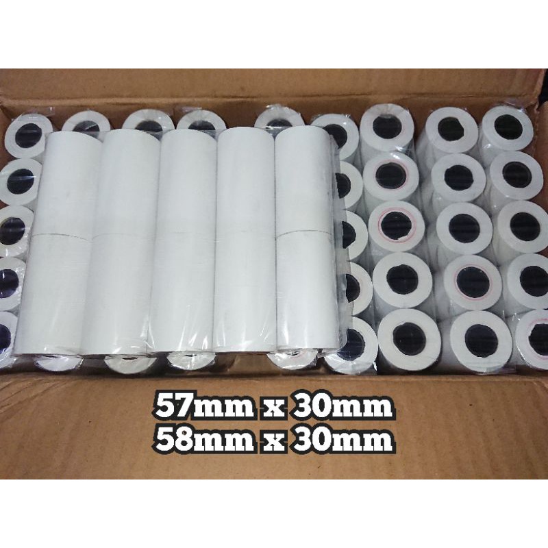 KERTAS STRUK THERMAL 57X30 58X30 PAPER ROLL MINI PRINTER BLUETOOTH 58MM
