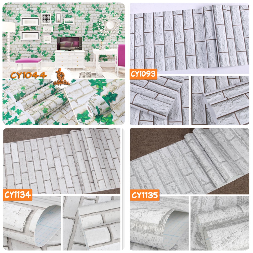 Jual Wallpaper Stiker Ruang Tamu Wallsticker 45cm x 8m Stiker Dinding