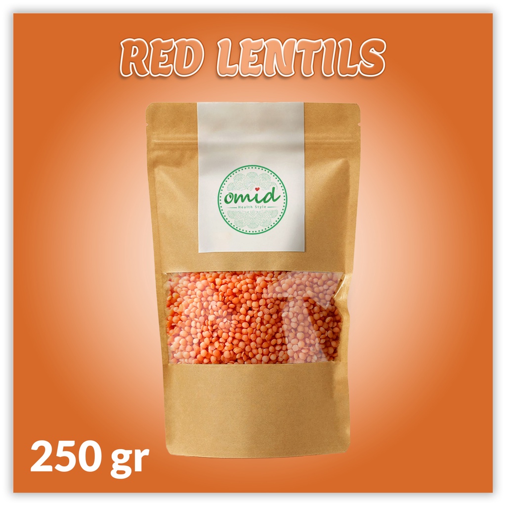 Jual 250 gr - Organic Red Lentils | Kacang Lentils Merah | Shopee Indonesia