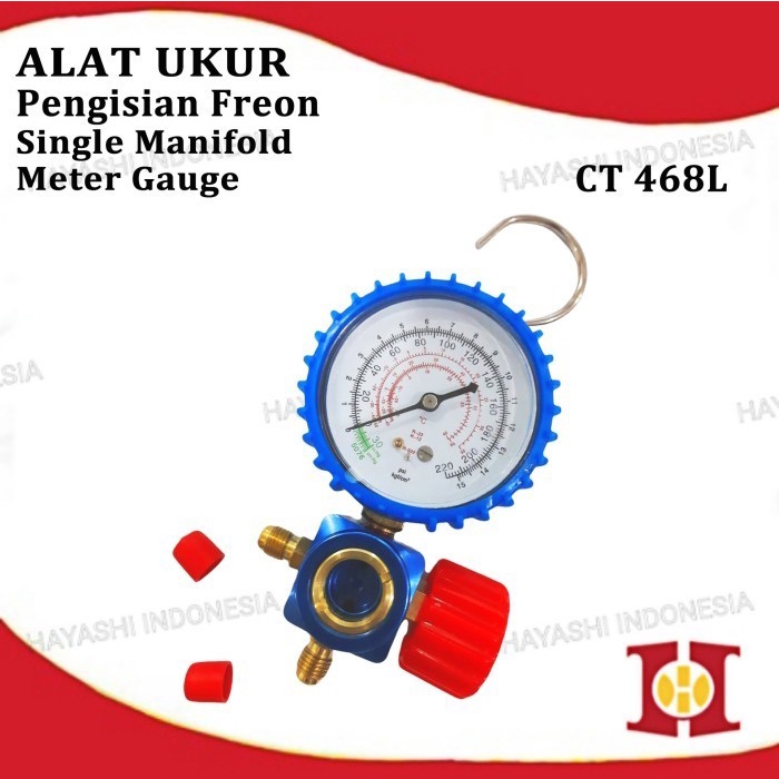 Jual Manifold Single Alat Ukur Test Isi Freon AC Kulkas 466 R12 R22 ...