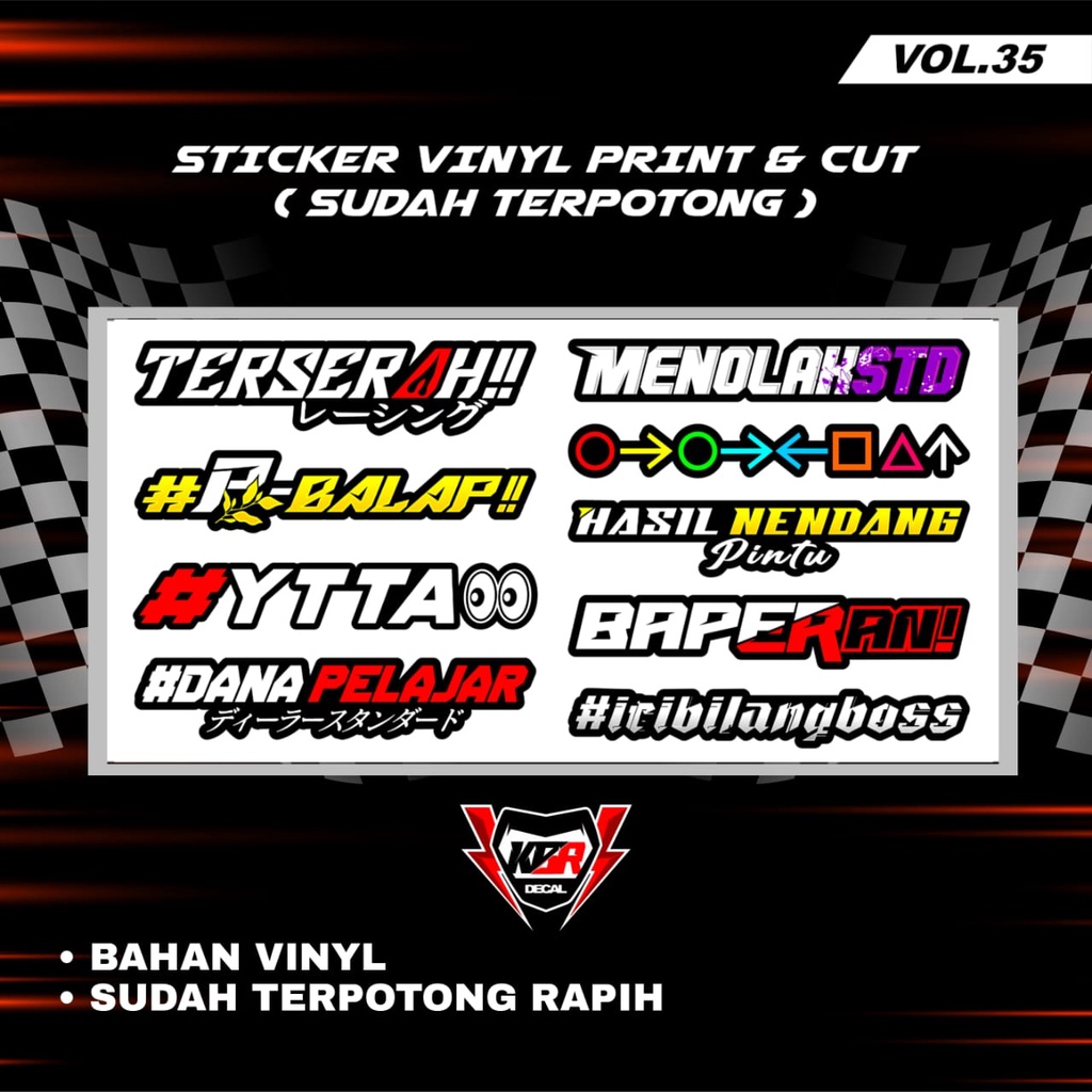 Jual Stiker Racing Pack Print Cut Viral Terbaru Stiker Motor Sticker ...