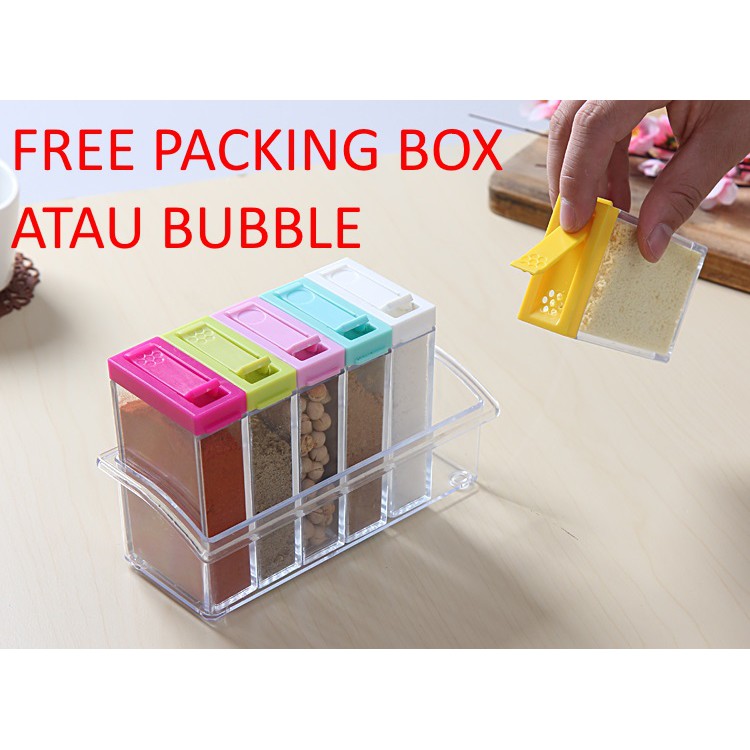Jual [LOGU] Tempat Bumbu 6 in 1, Seasoning set, Seasoning box ...