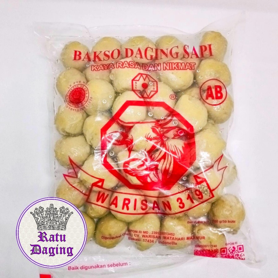 Jual Bakso Sapi Warisan 319 Isi 50pc Shopee Indonesia