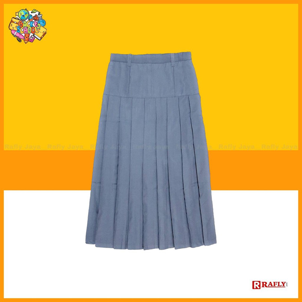 Jual Seragam SMA - Rok Sekolah SMA Abu Rempel Bawah Pinggang - Seragam ...