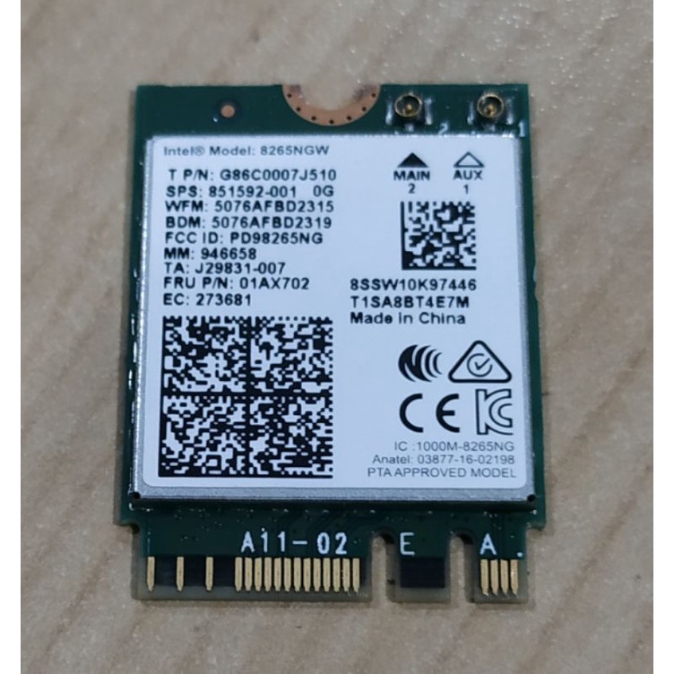 Scheda Di Rete Wi-Fi Intel 8265NGW Usata Ma Perfettamente Funzionante