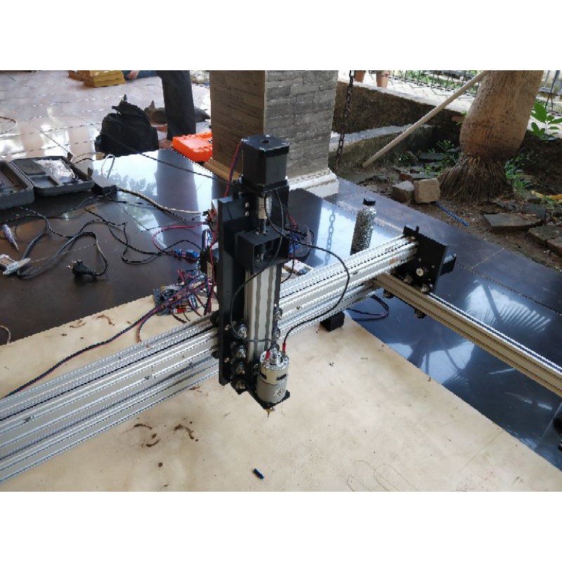 Jual cnc router frame 120*120 cm lengkap fullset tinggal pakai software ...