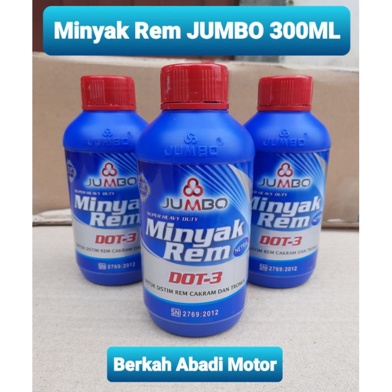 Jual Minyak Rem Dot 3 300ml Original Jumbo Oil Oli Cairan Brake Murah Stop Ori Asli Motor 7699