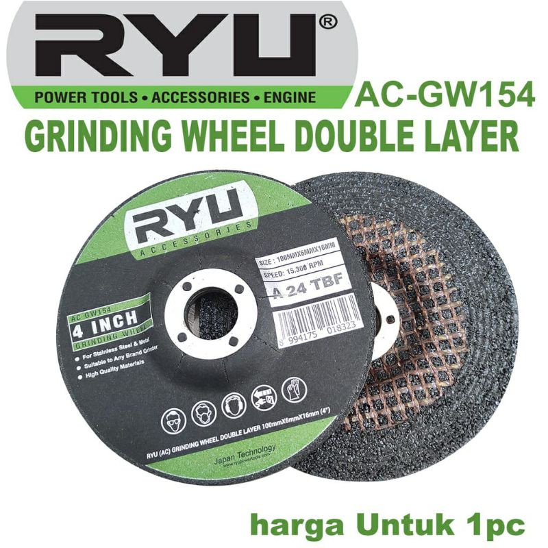 Jual Grinding Wheel Inch Ryu Double Layer Mata Gerinda Poles Asah