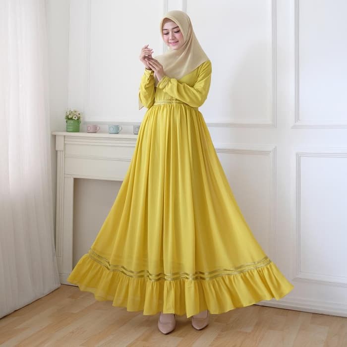 AULIA ALYSSIA NAVY GAMIS MURAH GAMIS POLOS LIME BAJU DRESS POLOS GAMIS KUNING LEMON 51YQT