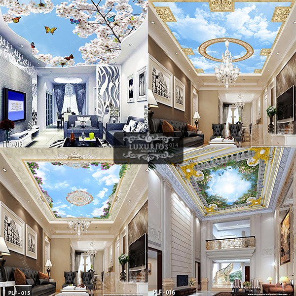Jual Wallpaper Custom Dinding 3d Walpaper Plafon Ruang Tamu Sticker ...