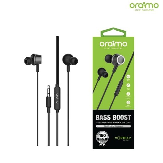 Jual Oraimo OEP-E37 Vortex 2 In-Ear Earphone Handsfree with Mic 3.5mm ...