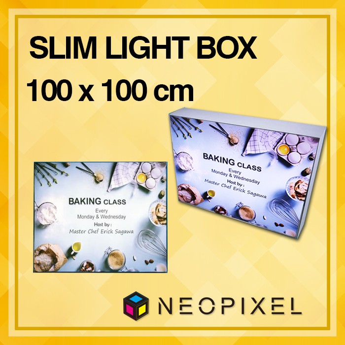 Jual NEON BOX TIPIS 100X100 CM LIGHT BOX LED LIGHT BOX DISPLAY TANPA ...