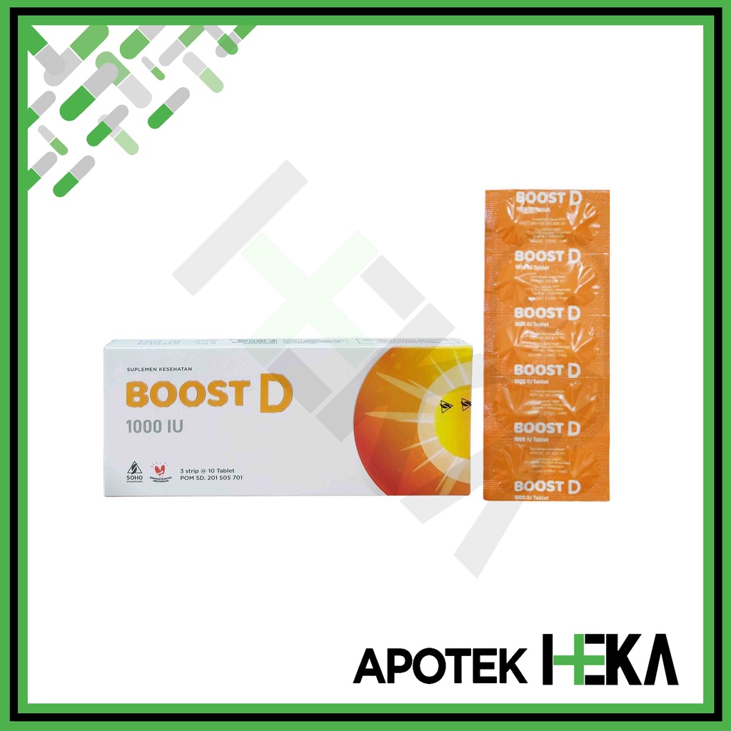 Jual Boost D 1000 IU Box isi 3x10 Tablet - Vitamin D3 Daya Tahan Tubuh ...