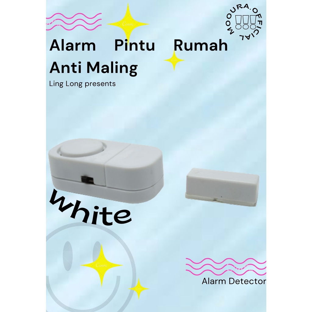 Jual Sensor Alarm Detector Windows Pintu Rumah Anti Maling Ii White Putih Door Stop Tanpa