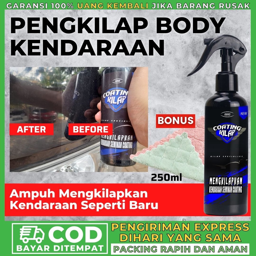 Jual Pengkilap Body Motor Pengkilat Bodi Mobil Efek Daun Talas Nano