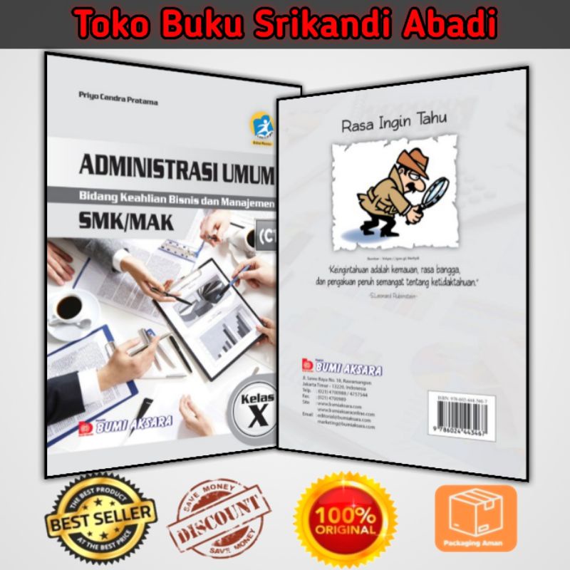 Jual ADMINISTRASI UMUM KELAS X SMK/MAK [K13-REV] | Shopee Indonesia