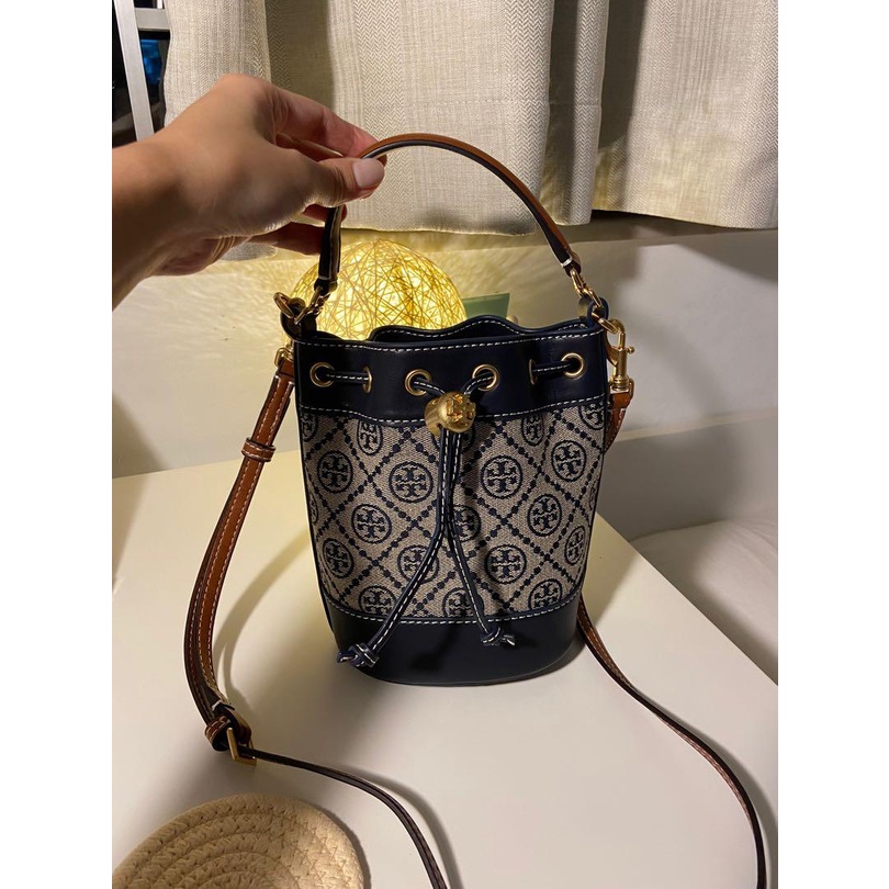 T monogram jacquard mini bucket bag hotsell